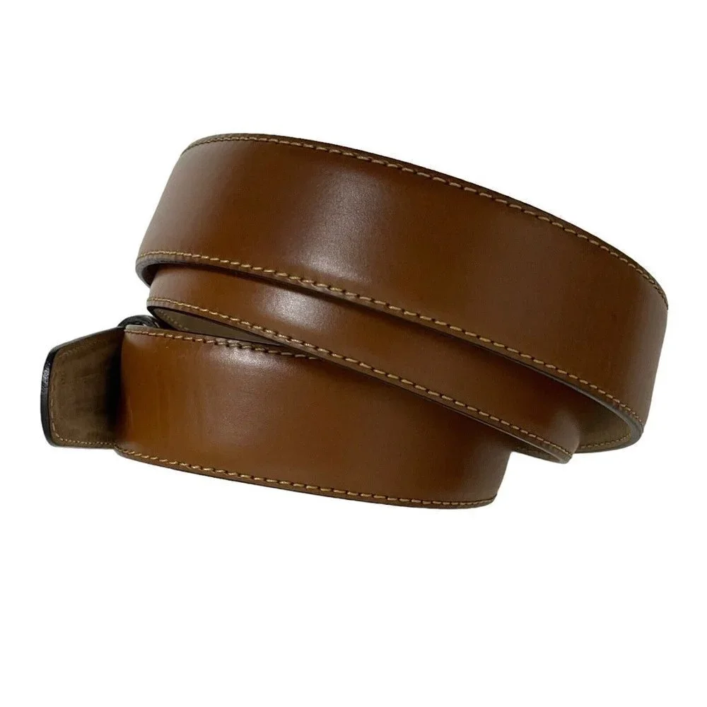 Lottusse‎ Original Vintage Classic Mens Leather Belt Cognac Tan Size 44